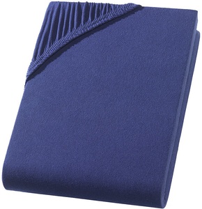 undefined, SUPERB Wasserbett/Boxspringbett Qualitäts-Jersey Fixleintuch, navy, SUPERB Wasserbett/Boxspringbett Jersey Fixleintuch, navy, Steg 40 cm