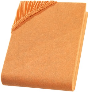 undefined, SUPERB Wasserbett/Boxspringbett Qualitäts-Jersey Fixleintuch, orange, SUPERB Wasserbett/Boxspringbett Jersey Fixleintuch, orange, Steg 40 cm