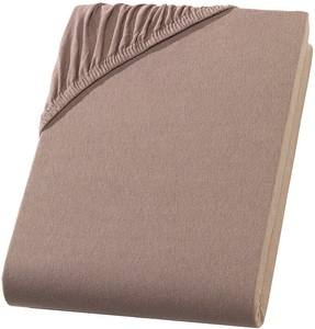 undefined, SUPERB Wasserbett/Boxspringbett Qualitäts-Jersey Fixleintuch, nougat, SUPERB Wasserbett/Boxspringbett Jersey Fixleintuch, nougat, Steg 40 cm