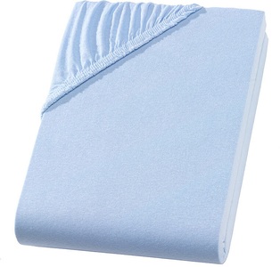 undefined, SUPERB Wasserbett/Boxspringbett Qualitäts-Jersey Fixleintuch, hellblau, SUPERB Wasserbett/Boxspringbett Jersey Fixleintuch hellblau, Steg 40cm