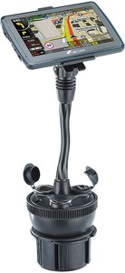 Navgear, NavGear Navi-Halterung für Kfz-Getränkehalter, mit 2 USB- & 12V-Ports, Navi-Halterung für Kfz-Getränkehalter, mit 2 USB- & 12V-Ports