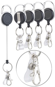 General Office, General Office 5er-Set Schlüssel- und Ausweis-Jojos, extra starke Feder & Gürtelclip, 5er-Set Schlüssel- und Ausweis-Jojos, extra starke Feder & Gürtelclip
