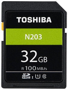 Toshiba, Toshiba SDHC-Speicherkarte N203 32 GB Class 10 / UHS-I, bis zu 100 MB/s, SDHC-Speicherkarte N203 32 GB Class 10 / UHS-I, bis zu 100 MB/s