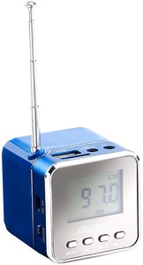 Auvisio, auvisio Mini-MP3-Station "MPS-550.cube" mit integriertem Radio, blau, 8 Watt, Mini-MP3-Station 