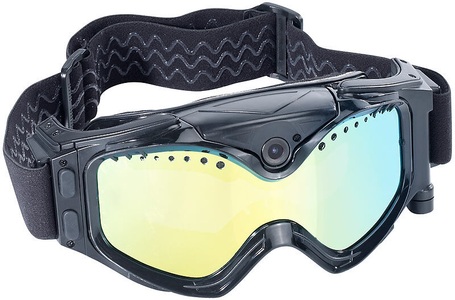Somikon, Somikon Premium Skibrille mit integrierter HD-Action-Cam, Premium Skibrille mit integrierter HD-Action-Cam