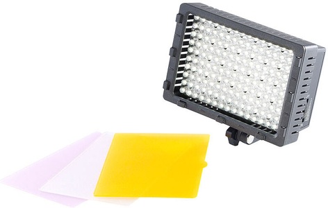 Somikon, Somikon Foto- und Videoleuchte mit 160 Tageslicht-LEDs, 10 W, 660 lm, Foto- und Videoleuchte mit 160 Tageslicht-LEDs, 10 W, 660 lm