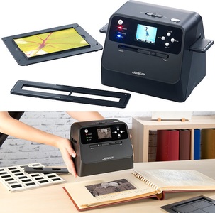 Somikon, Somikon 3in1-Stand-Alone-Foto-, Dia- & Negativscanner mit 14-MP-Sensor, Akku, 3in1-Stand-Alone-Foto-, Dia- & Negativscanner mit 14-MP-Sensor, Akku