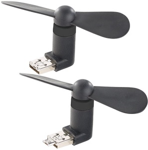 Callstel, Callstel 2er-Set Mini-Ventilatoren, USB & Micro-USB-Stecker für PC & Co., 2er-Set Mini-Ventilatoren, USB & Micro-USB-Stecker für PC & Co.