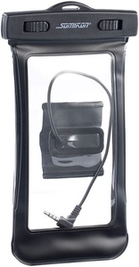 Somikon, Somikon Wasserdichte Smartphone & iPhone-Tasche bis 5,3", Headset-Anschluss, Wasserdichte Smartphone & iPhone-Tasche bis 5,3