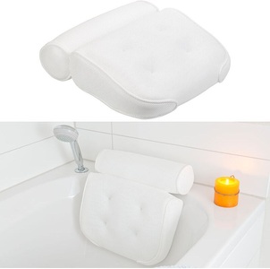 BadeStern, BadeStern Badewannen-Kissen mit Mesh-Oberfläche und Saugnäpfen, 37 x 36 x 9 cm, Badewannen-Kissen mit Mesh-Oberfläche und Saugnäpfen, 37 x 36 x 9 cm