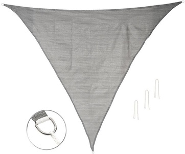 Royal Gardineer, Royal Gardineer Sonnensegel für Terrasse und Garten, dreieckig, 3 x 3 x 3 m, grau, Sonnensegel für Terrasse und Garten, dreieckig, 3 x 3 x 3 m, grau
