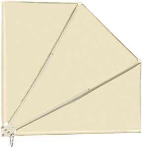 Royal Gardineer, Royal Gardineer Balkon-Sichtschutz-Fächer, 160 x 140 cm, beige, Balkon-Sichtschutz-Fächer, 160 x 140 cm, beige