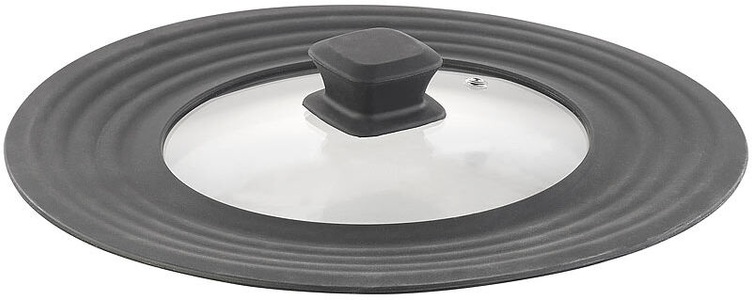 Rosenstein & Söhne, Rosenstein & Söhne Universal-Silikonrand-Glasdeckel für Töpfe & Pfannen mit Ø 18 - 28 cm, Universal-Silikonrand-Glasdeckel für Töpfe & Pfannen mit Ø 18 - 28 cm