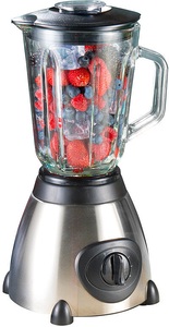Rosenstein & Söhne, Rosenstein & Söhne Glas-Standmixer, 6 Edelstahl Klingen, 6 Modi, 600W, 1,5 l, Profi Clean, Glas-Standmixer, 6 Edelstahl Klingen, 6 Modi, 600W, 1,5 l, Profi Clean