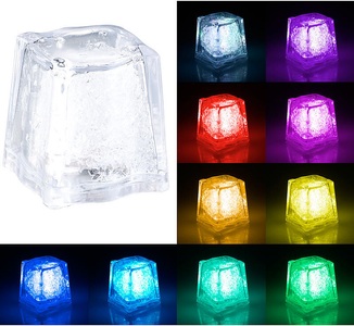 Lunartec, Lunartec Deko-Leucht-Eiswürfel mit RGB-Farbwechsel-LED, Deko-Licht im Eiswürfel-Look mit RGB-Farbwechsel-LED