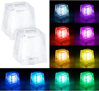 Lunartec, Lunartec 2er Pack Deko-Licht im Eiswürfel-Look mit RGB-Farbwechsel-LED, 2er Pack Deko-Licht im Eiswürfel-Look mit RGB-Farbwechsel-LED