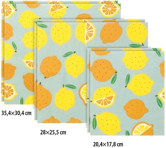 Rosenstein & Söhne, Rosenstein & Söhne 6er-Set Bienenwachspapier für Lebensmittel, 3 verschiedene Grössen, 6er-Set Bienenwachspapier für Lebensmittel, 3 verschiedene Größen