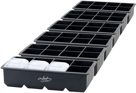Infactory, infactory 6er-Set XXXL-Eiswürfelformen für je 8 Eiswürfel, je 5x5x5cm, 6er-Set XXXL-Eiswürfelformen für je 8 Eiswürfel, je 5x5x5cm