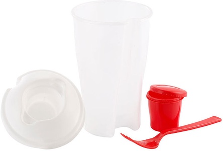 Rosenstein & Söhne, Rosenstein & Söhne Salat-to-go-Becher mit Dressingbehälter & Gabel, ideal auch für Obst, Salat-to-go-Becher mit Dressingbehälter & Gabel, ideal auch für Obst