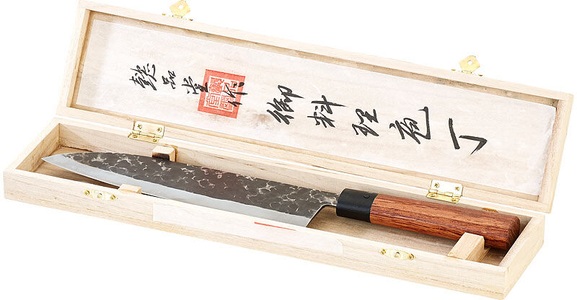 TokioKitchenWare, TokioKitchenWare Kochmesser mit Echtholzgriff, handgefertigt, Kochmesser mit Echtholzgriff, handgefertigt