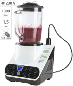 Rosenstein & Söhne, Rosenstein & Söhne Standmixer mit Vakuumier-Funktion & LED-Touch-Display, 1,5 l, 1.300 W, Standmixer mit Vakuumier-Funktion & LED-Touch-Display, 1,5 l, 1.300 W