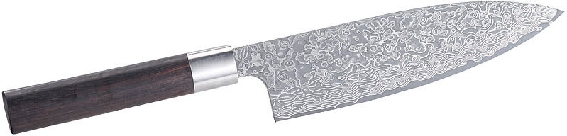 TokioKitchenWare, TokioKitchenWare Handgefertigtes Marken-Damast-Chefmesser mit 19-cm-Klinge, Handgefertigtes Marken-Damast-Chefmesser mit 19-cm-Klinge