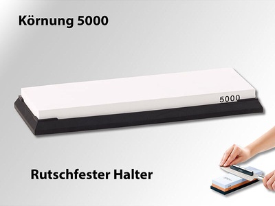 TokioKitchenWare, TokioKitchenWare Wasser-Schleifstein für Messer, mit rutschfestem Halter, Körnung 5000, Wasser-Schleifstein für Messer, mit rutschfestem Halter, Körnung 5000