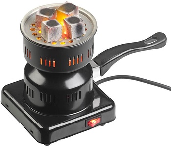 Duvence, Duvence Elektrischer Kohle-Anzünder für Shisha, mit Tragegriff, 450 Watt, Elektrischer Kohle-Anzünder für Shisha, mit Tragegriff, 450 Watt