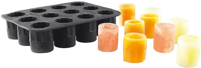 Infactory, infactory Silikon-Form für 12 Schnapsgläser aus Eis 2 cl, Silikon-Form für 12 Schnapsgläser aus Eis 2 cl