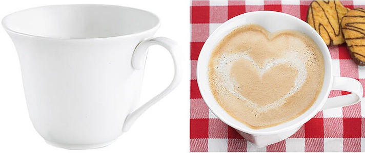 Rosenstein & Söhne, Rosenstein & Söhne Porzellan-Tasse in Herzform, Porzellan-Tasse in Herzform