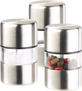 Pearl, Pearl Mini-Salz-/Pfeffermühle, Edelstahl, Keramikmahlwerk, 3er-Set, Mini-Salz-/Pfeffermühle, Edelstahl, Keramikmahlwerk, 3er-Set