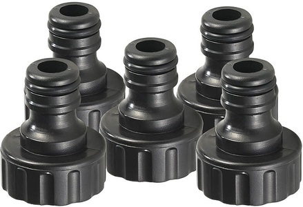 Royal Gardineer, Royal Gardineer 5er-Set 3/4"-Wasserhahn-Adapter für Gartenschläuche mit Klickanschluss, 5er-Set 3/4