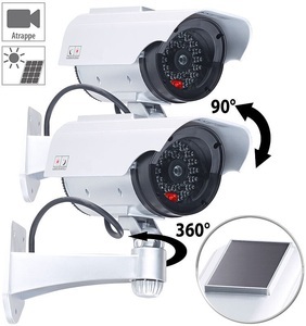 VisorTech, VisorTech 2er-Set Überwachungskamera-Attrappen mit Signal-LED, 2er-Set Überwachungskamera-Attrappen mit Signal-LED