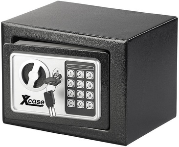 Xcase, Xcase Stahlsafe mit digitalem Code-Schloss und 2 Tresor-Schlüsseln, 5 Liter, Stahlsafe mit digitalem Code-Schloss und 2 Tresor-Schlüsseln, 5 Liter