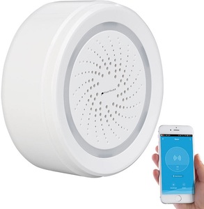 VisorTech, VisorTech Alarm-Sirene mit WLAN & App, komp. zu Amazon Alexa & Google Assistant, WLAN-Alarm-Sirene mit App, für Alexa, Siri & Google Assistant
