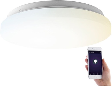 Luminea Home Control, Luminea Home Control WLAN-LED-Deckenleuchte für Amazon Alexa & Google Assistant, CCT, 18 W, WLAN-LED-Deckenleuchte für Amazon Alexa & Google Assistant, CCT, 18 W