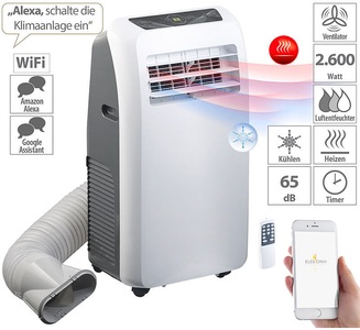 Sichler Haushaltsgeräte, Sichler Haushaltsgeräte Klimaanlage, Heiz-Funktion, 12.000 BTU/h, 3.500 W, WLAN, App-Steuerung, Klimaanlage, Heiz-Funktion, 12.000 BTU/h, 3.500 W, WLAN, App-Steuerung