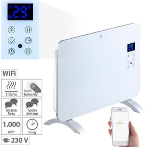 Sichler Haushaltsgeräte, Sichler Haushaltsgeräte Konvektor-Heizung mit App, für Amazon Alexa & Google Assistant, 1000 W, Konvektor-Heizung mit App, für Amazon Alexa & Google Assistant, 1000 W