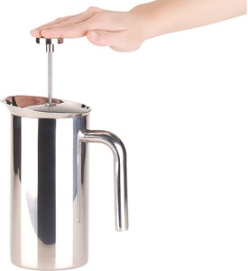 Rosenstein & Söhne, Rosenstein & Söhne Thermo-Kaffeebereiter, French-Press, Edelstahl, doppelwandig, 1 Liter, Thermo-Kaffeebereiter, French-Press, Edelstahl, doppelwandig, 1 Liter