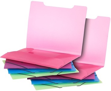 General Office, General Office 8er-Set Eckspanner-Einschlagmappen mit Gummizug, Kunststoff, 4 Farben, 8er-Set Eckspanner-Einschlagmappen mit Gummizug, Kunststoff, 4 Farben