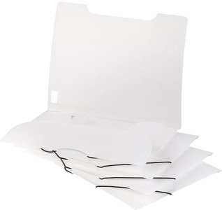 General Office, General Office 4er-Set Eckspanner-Einschlagmappen, Gummizug, Kunststoff, transparent, 4er-Set Eckspanner-Einschlagmappen, Gummizug, Kunststoff, transparent
