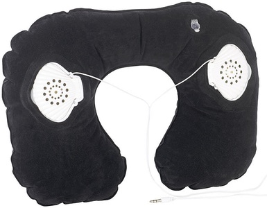 Pearl, Pearl Aufblasbares Nackenhörnchen mit integriertem Stereo-Lautsprecher, Aufblasbares Nackenhörnchen mit integriertem Stereo-Lautsprecher