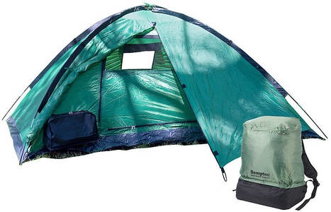 Semptec, Semptec Urban Survival Technology Ultrakompaktes Rucksack-Kuppelzelt, 2 Personen, 1.500 mm Wassersäule, Ultrakompaktes Rucksack-Kuppelzelt, 2 Personen, 1.500 mm Wassersäule