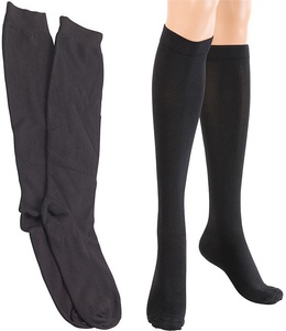 Pearl, Pearl Reise-Kniestrümpfe mit Stützfunktion in schwarz, 1 Paar Grösse L, Reise-Kniestrümpfe mit Stützfunktion in schwarz, 1 Paar Grösse L
