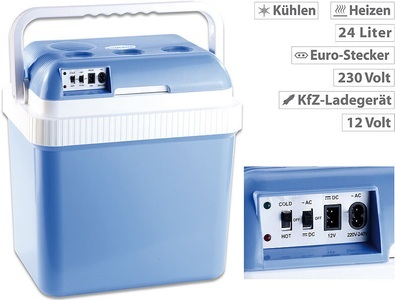 Xcase, Xcase Thermoelektrische Kühl- und Wärmebox, 24 l, 12- & 230-V-Anschluss, Thermoelektrische Kühl- und Wärmebox, 24 l, 12- & 230-V-Anschluss