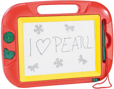 Playtastic, Playtastic Magnetische Maltafel zum immer wieder neu Bemalen + 2 Stempel, Magnetische Maltafel zum immer wieder neu Bemalen + 2 Stempel