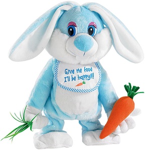 Playtastic, Playtastic Singender und tanzender Stoff-Hase "Barney" mit Karotte, 30 cm, Singender und tanzender Stoff-Hase 