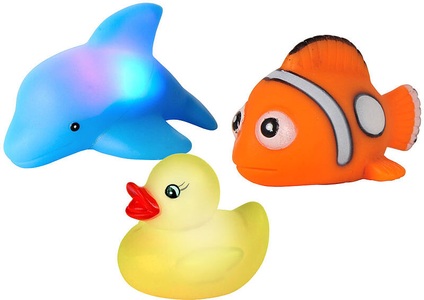 Playtastic, Playtastic Blinkende Badewannen-Tierchen im 3er-Set, Blinkende Badewannen-Tierchen im 3er-Set