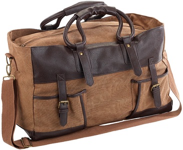 Xcase, Xcase Canvas-Reisetasche mit 2 Aussentaschen und Schultergurt, 30 Liter, Canvas-Reisetasche mit 2 Aussentaschen und Schultergurt, 30 Liter