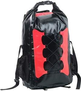 Semptec Urban Survival Technology, Semptec Urban Survival Technology Wasserdichter Trekking-Rucksack aus Lkw-Plane, 30 Liter, rot/schwarz, Wasserdichter Trekking-Rucksack aus Lkw-Plane, 30 Liter, rot/schwarz